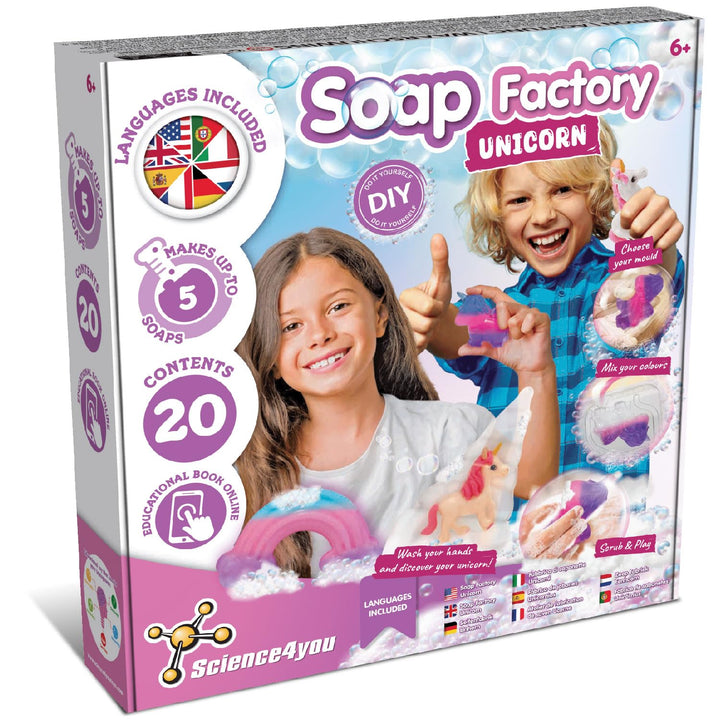 Science4you Einhorn Lab Seife Machen Kit für Kinder 6+ Jahren, Machen Sie Ihre Eigenen Seifen Mit Gl