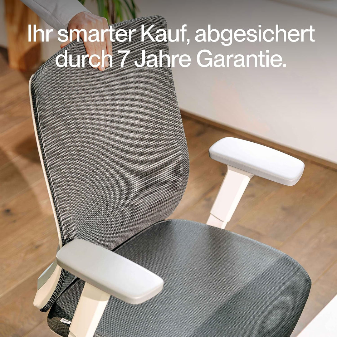 Ergo Bürostuhl Ergonomisch mit Armlehnen Schwarz | | Schreibtischstuhl mit Synchronmechanik, Lordose