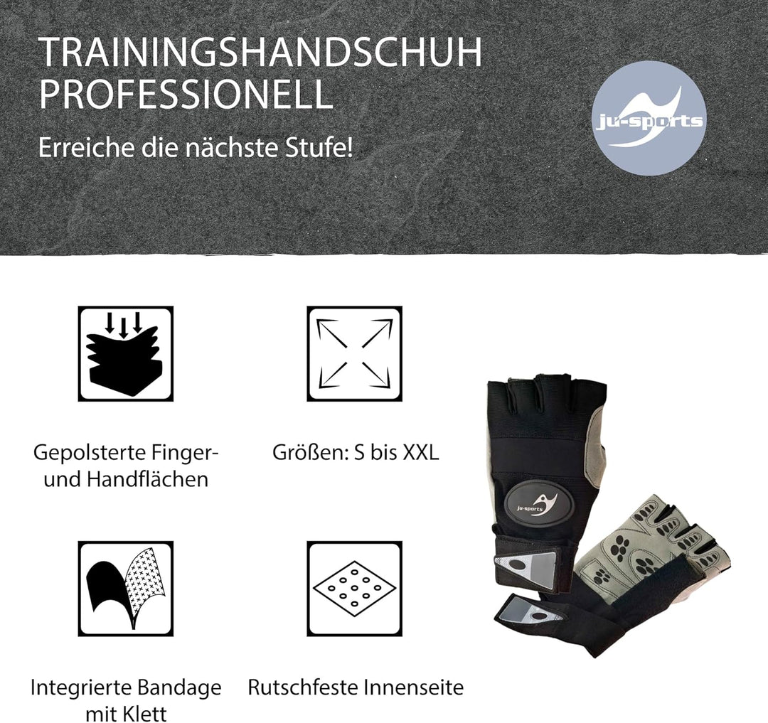 Ju-Sports Trainingshandschuhe Herren &amp; Damen Professionell I Fitness Handschuhe Herren mit gepolster