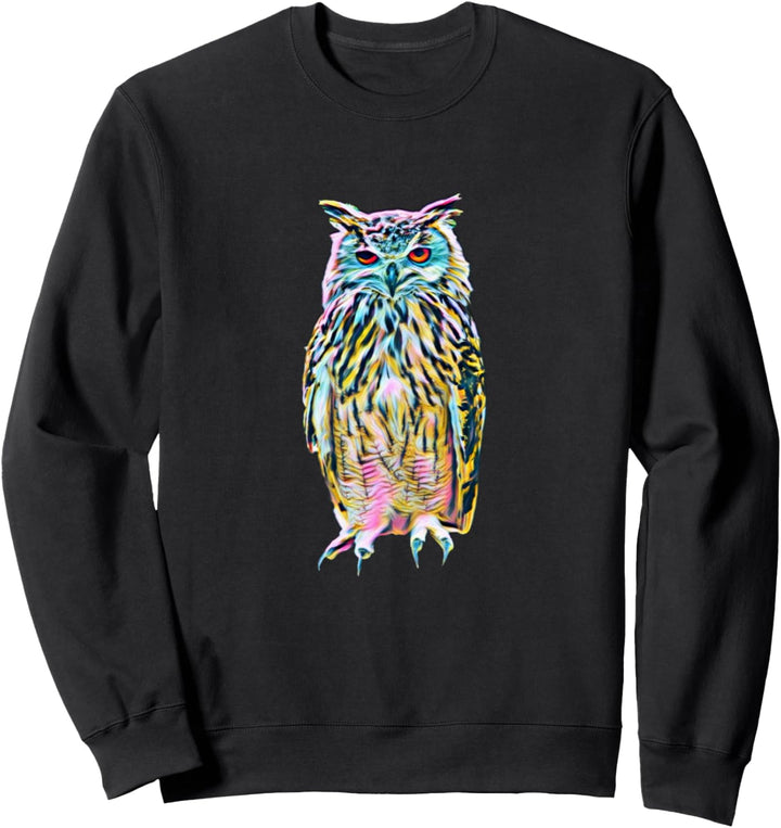 Eule Raubvogel Motiv Vögel Tiere Krallen Schnabel Eulen Sweatshirt