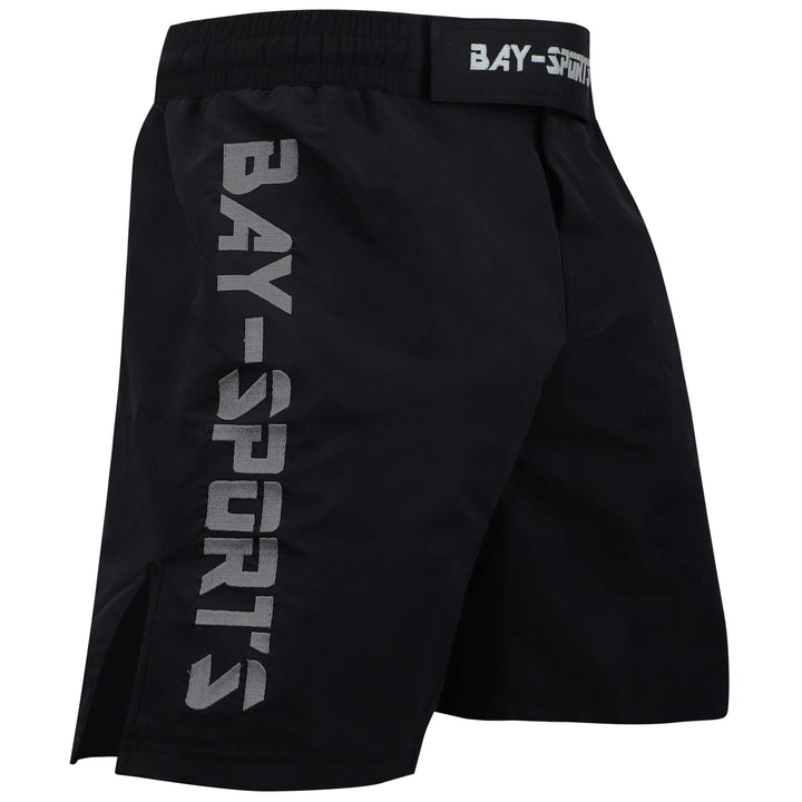 Bay MMA Shorts Hose Exklusiv XXS - XXL schwarz/grau K1 UFC K-1 Short Kinder Erwachsene (S)