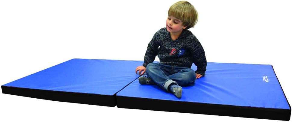 Grevinga® Klappbare Weichbodenmatte | BLAU - SCHWARZ | RG 22 kg/m³ 200 x 100 x 6 cm, 200 x 100 x 6 c