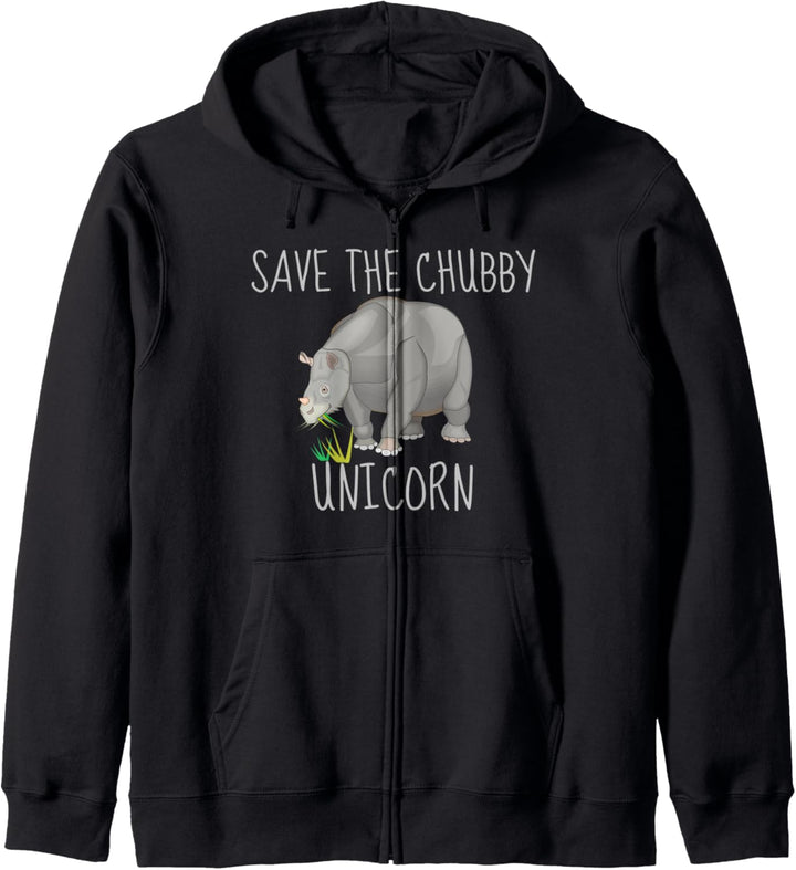 Save The Chubby Unicorn Rhino Funny Unicorn Lover Gift Idea Kapuzenjacke