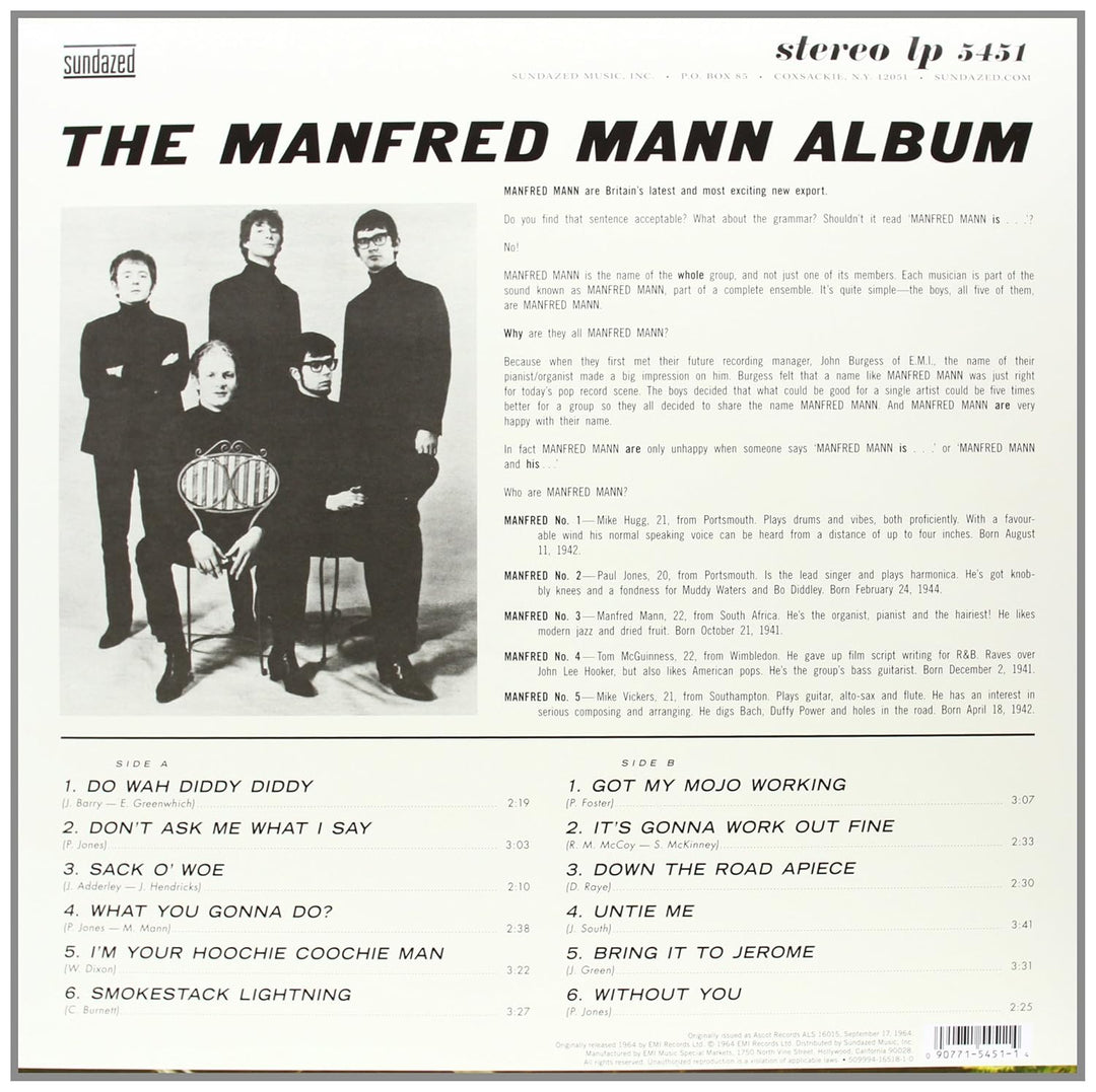 Manfred Mann Album 1964, Vinyl