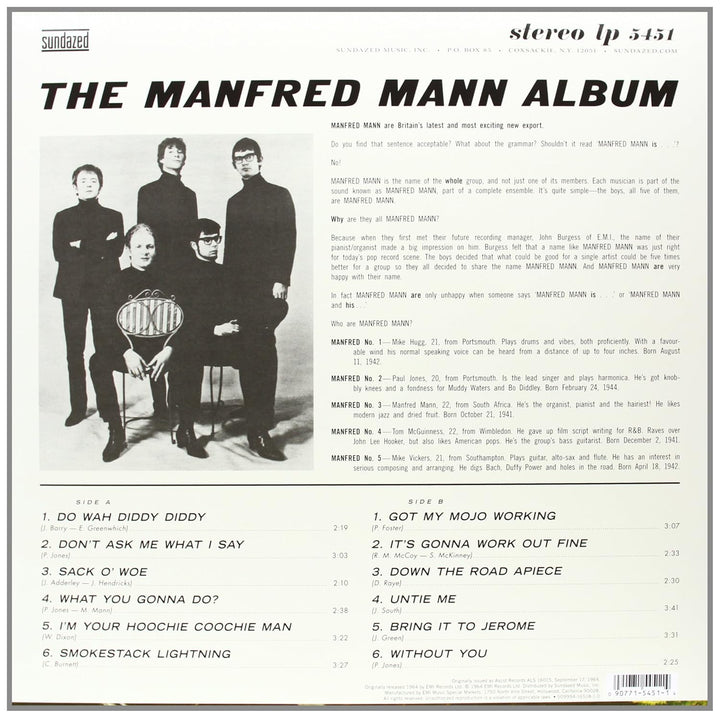Manfred Mann Album 1964, Vinyl
