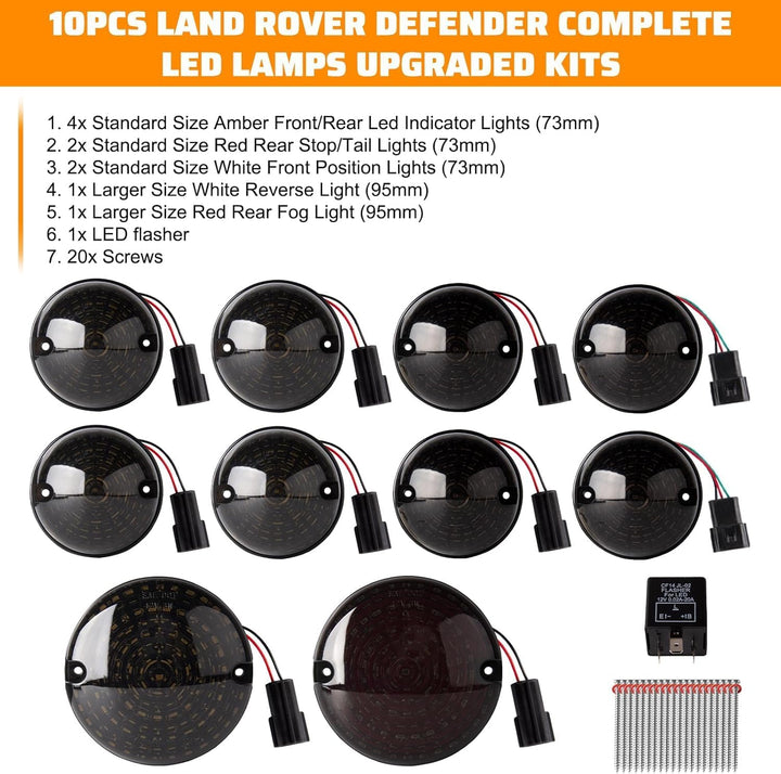 HEYOUTH 10PCS Led Update Light Kits,Kompletten Lichtkits Anzeige Hinten Rückleuchte Nebel & Rückwärt