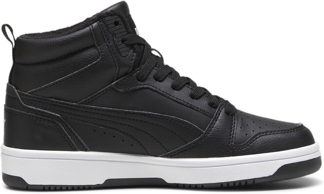 PUMA Unisex Kinder Rebound V6 Mid WTR Jr Sneaker, Shadow Gray Puma Black Puma White