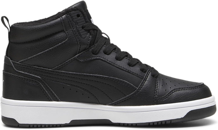 PUMA Unisex Kinder Rebound V6 Mid WTR Jr Sneaker, Shadow Gray Puma Black Puma White