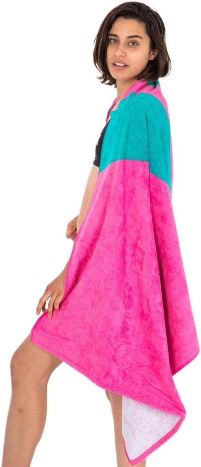 Hurley U Icon Slash Neon Towel Swimwear Cover Up Set, Rosa (Hyper Pink), Einheitsgrösse