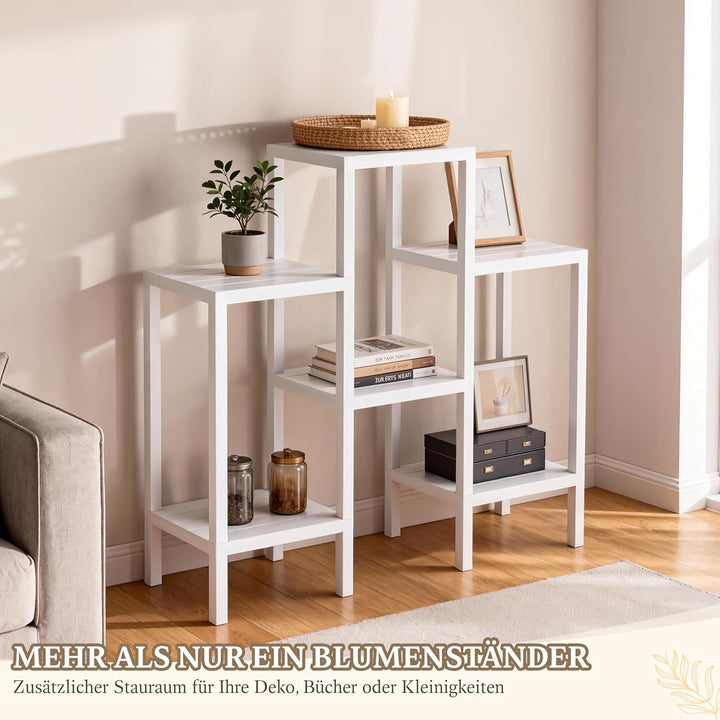Ribelli 6-Etagen Blumenständer, Pflanzenständer, DIY Standregal, Mehrstöckig Blumenregal, Stapelbar