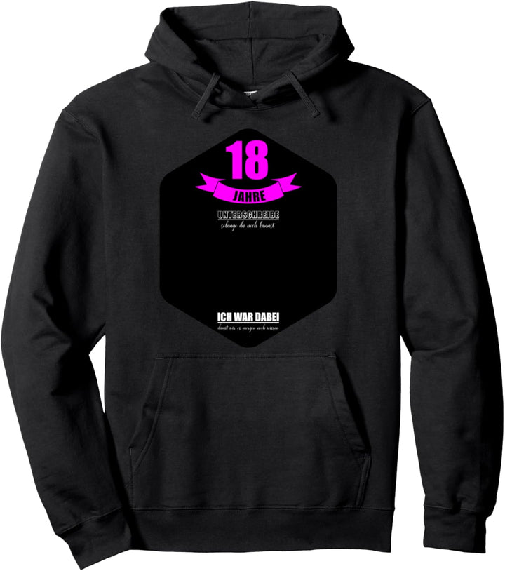 18 Jahre Geburtstag Party Lustiges 18 Geburtstag Gästebuch Pullover Hoodie