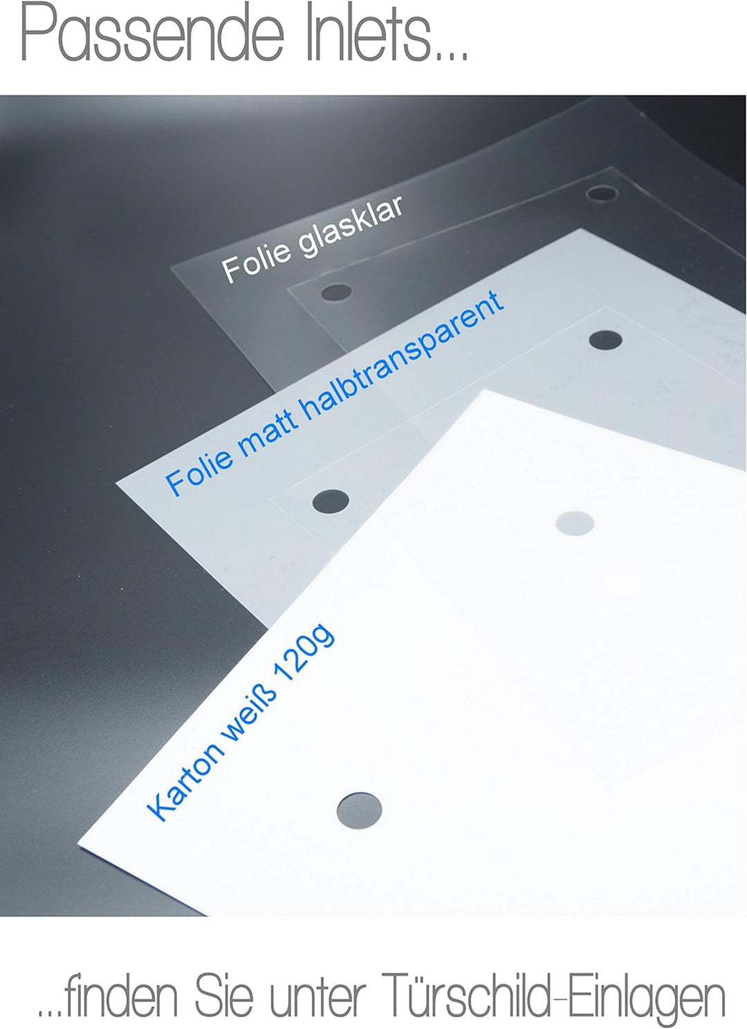 Türschild Glas Vitrum B (DIN A4), DIN A4
