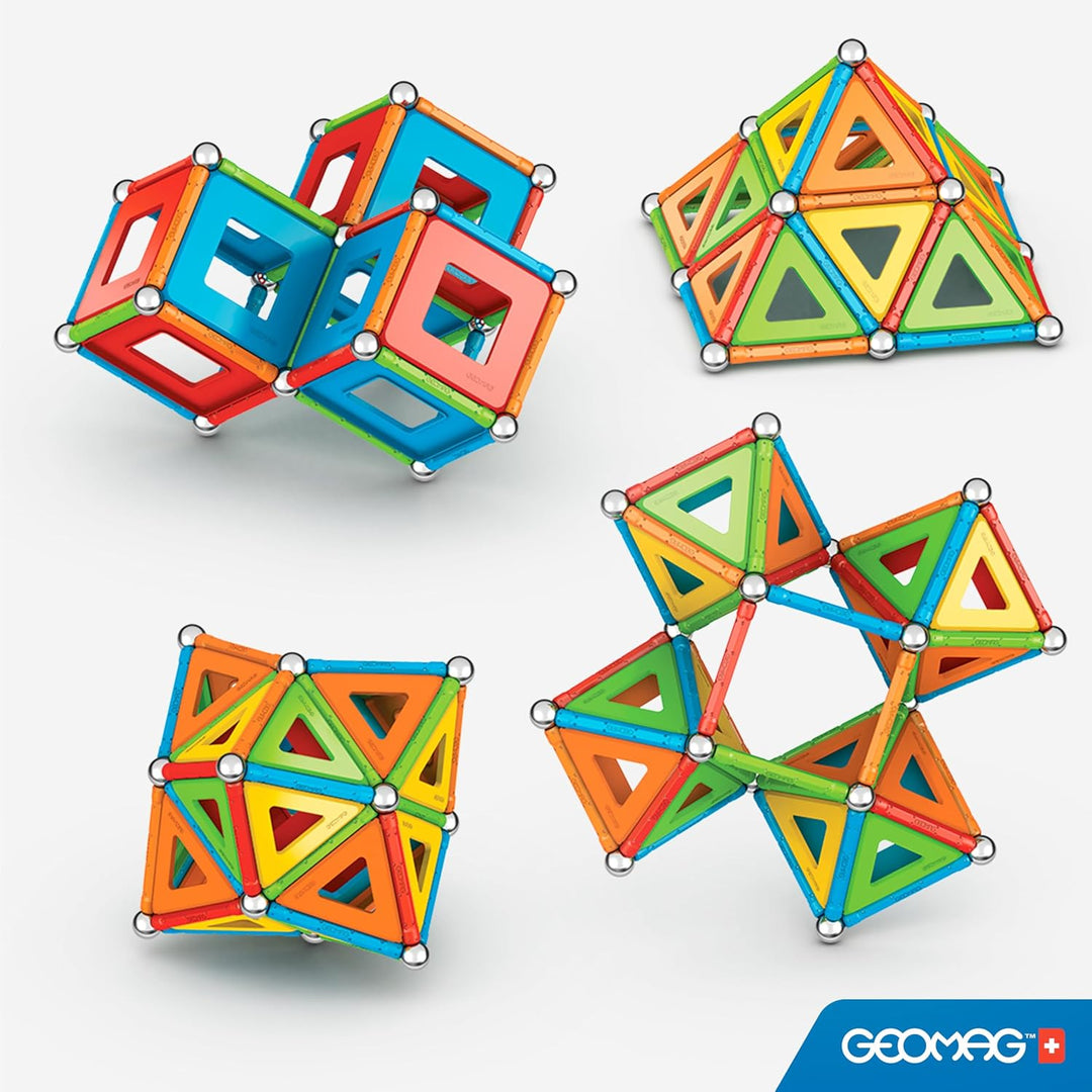 Geomag, Classic Confetti, 357 Magnetkonstruktionen und Lernspiele, Konstruktionsspielzeug, inkl. Kug