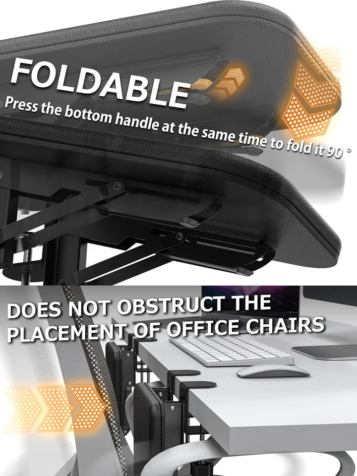 NODOCA Arm Rest for Desk, Ergonomics Wrist Rest, Desk Extender, Soft Sponge Built-in, Comfortable Ar
