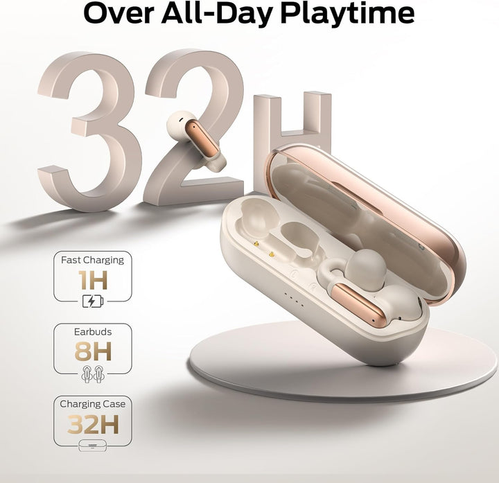 oraolo Open-Ear Kopfhörer, Bluetooth Kopfhörer, Clip On Kopfhörer, Offene Ohr Earbuds, 32H Wiedergab