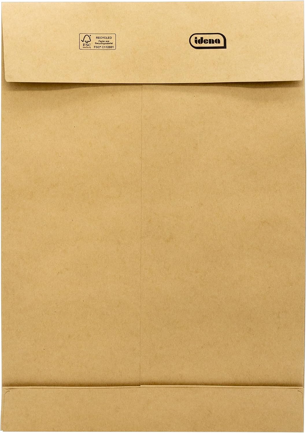 Idena 90282 - Versandtaschen DIN B4, 100 Stück haftklebend, Faltentaschen mit 4 cm Bodenfalte, Brief