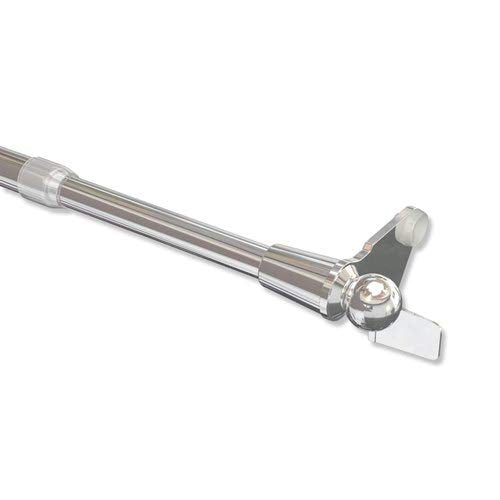 Interdeco Klemmstange (1 Stück), Klemmfix Scheibenstange Chrom in 10/8 mm Ø, Avanti, 100-130 cm ausd