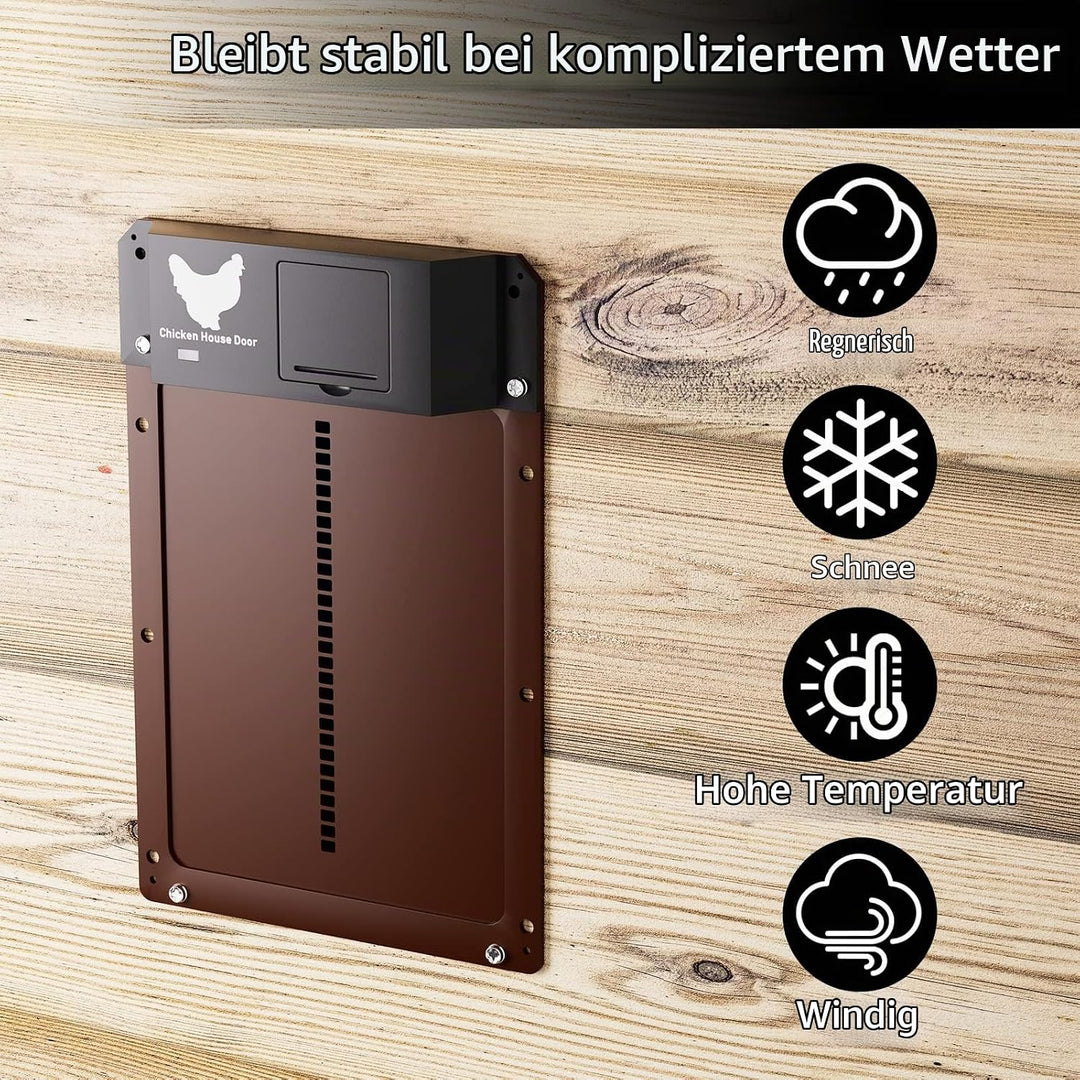 Yoarmyt 2.0 Automatische Hühnerklappe Türöffner,Türöffner Hühnerstall, Automatisch Hühnertür Mit Lic