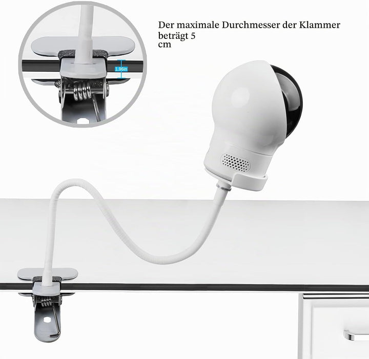 HOLACA Babyphone mit Kamera Halterung für eufy Security SpaceView Babyphone mit 5 Zoll LCD-Display,