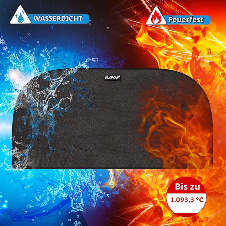 Kamin Matte Feuerfeste Unterlage 100 x 50CM Halbrund Funkenschutzplatte Herdbereich Feuerstelle Matt