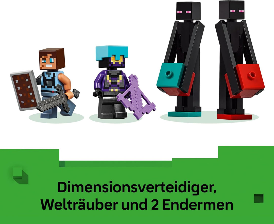 LEGO Minecraft 2in1 Der Enderman-Turm - Modulares Gaming Spielzeug - Lässt Sich in 2 Festungen umbau