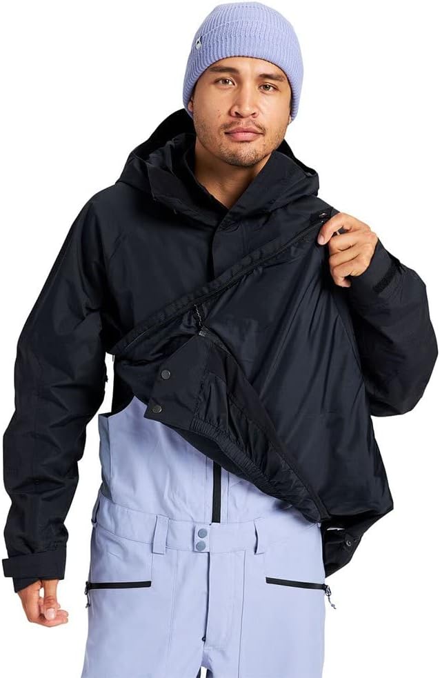 Burton Herren Ski- Snowboardjacke FROSTNER Anorak XL Echtes Schwarz, XL Echtes Schwarz