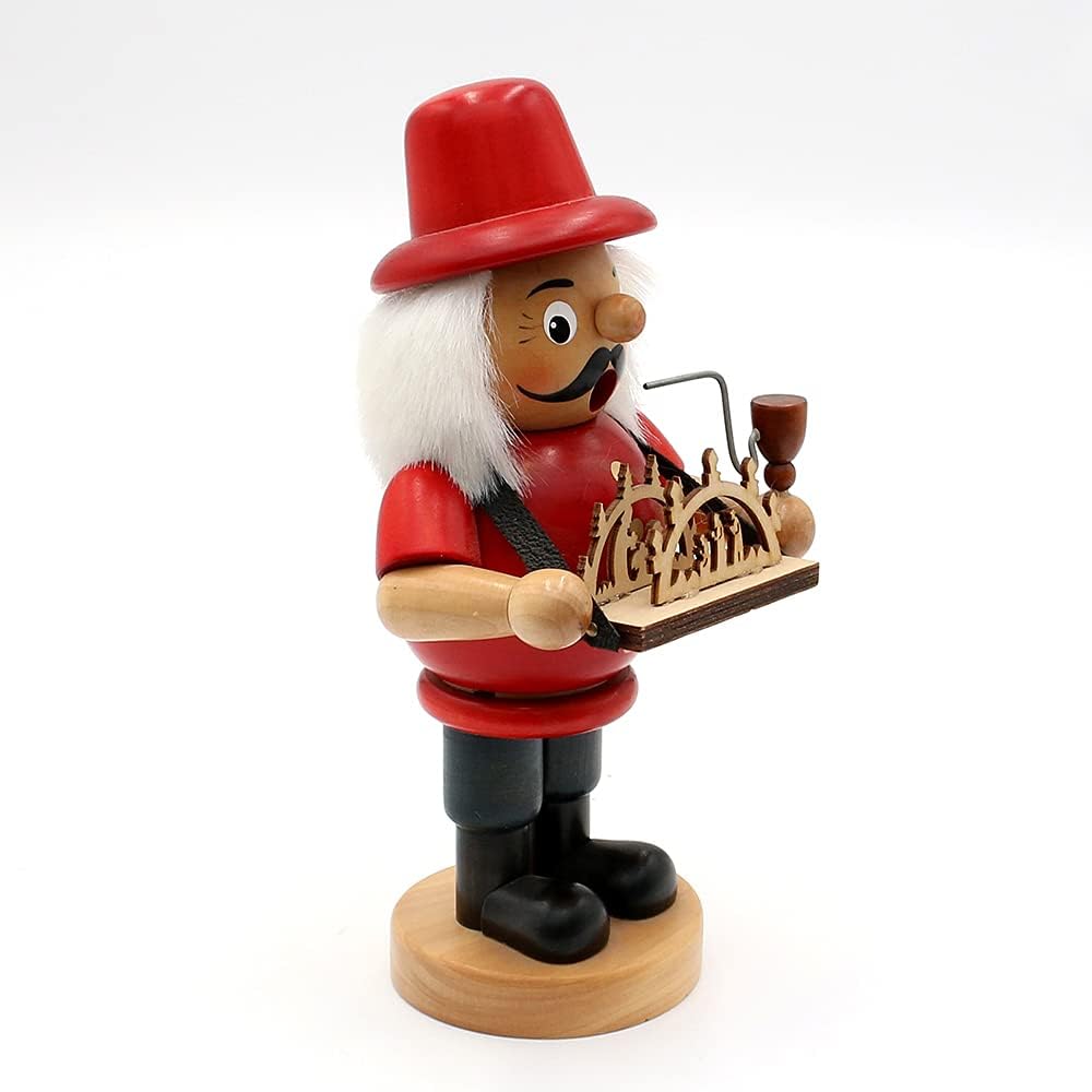 **** Räuchermann als Schwibbogenhändler, ca. 19 cm 19 cm Schwibbogenhändler, 19 cm Schwibbogenhändle