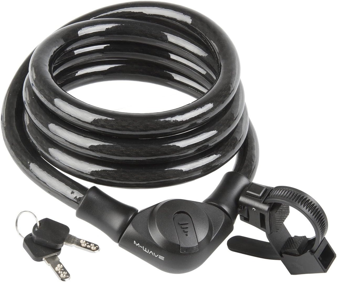 M-Wave S 20.18 Spiralkabelschloss, schwarz, Ø 20 x 1.800 mm