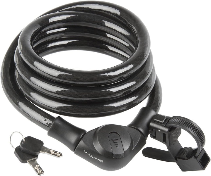 M-Wave S 20.18 Spiralkabelschloss, schwarz, Ø 20 x 1.800 mm