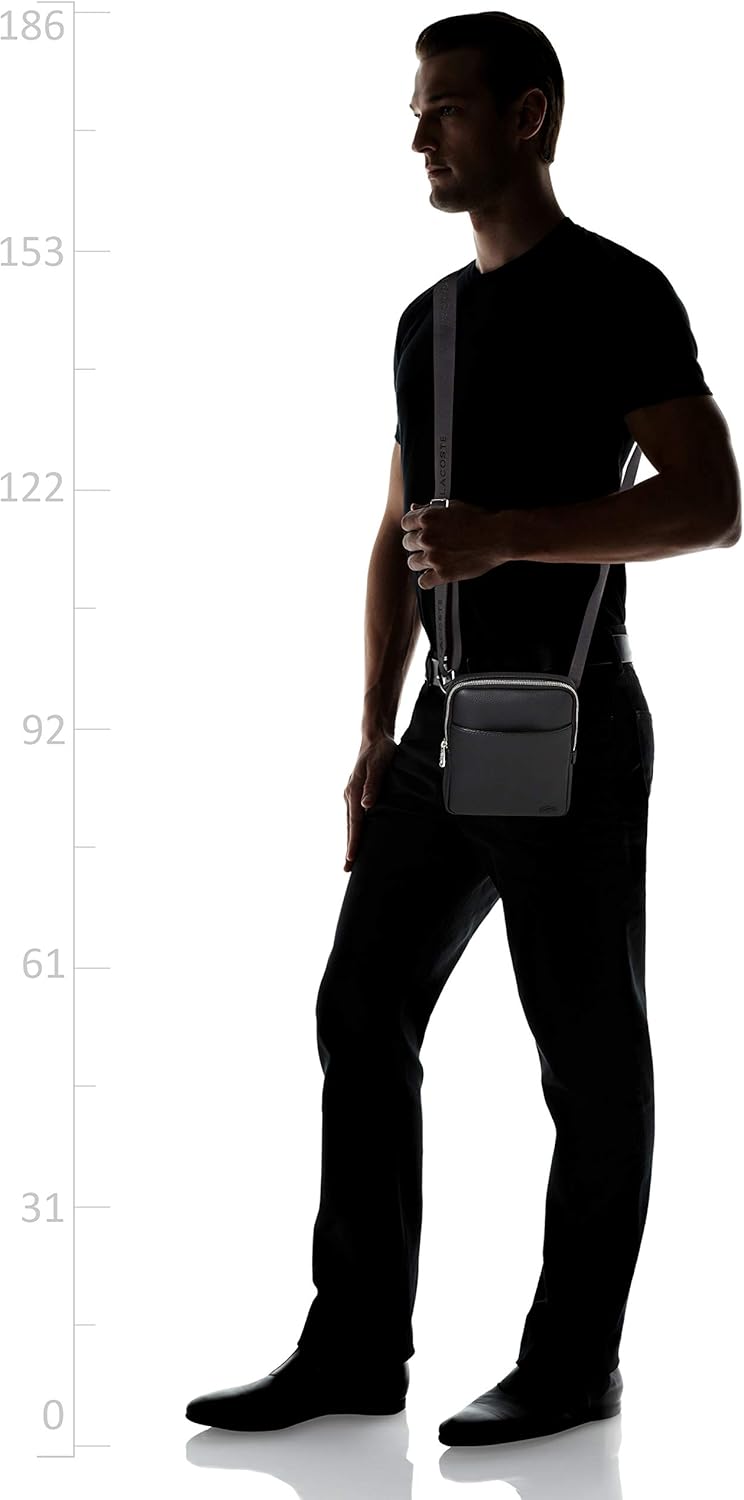 Lacoste Herren Nh2839gl Schultertasche, Schwarz (Black), Einheitsgrösse, Schwarz (Black)