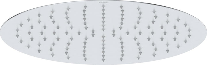 Duravit Universal Duschkopf aus Edelstahl, Duschbrause mit Strahlart Rain, Duscharmatur rund (Ø 400
