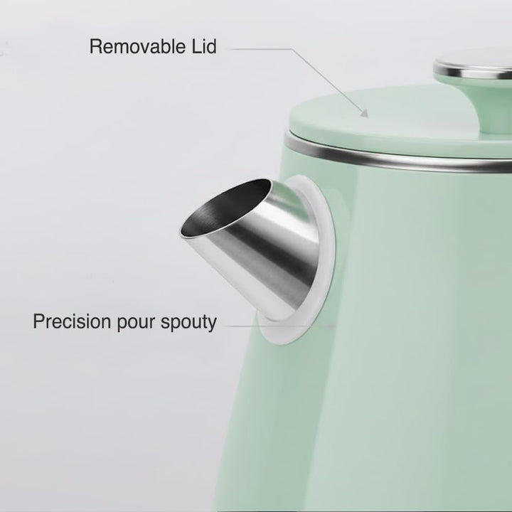 MULIN wasserkocher retro, Elektrischer Wasserkocher mit 360° Basis, 1,8 L Kapazität, 2200 W, Schnell