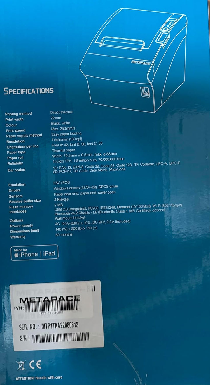 Metapace T-3, USB, WLAN, Cutter, schwarz (META-T3IIUWRS)