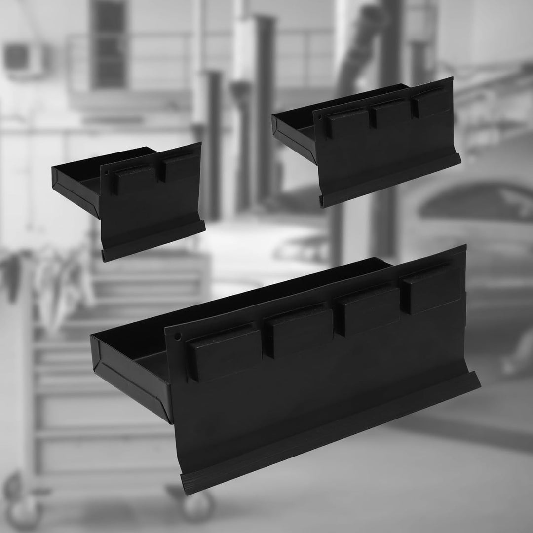 CCLIFE 4tlg Magnet Ablagen Schwarzes 150-210-270-310mm Magnetschale Werkzeug Halterung für Werkstatt