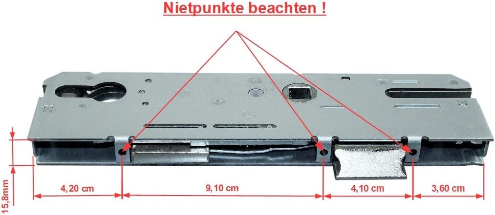 KFV Reparatur Schlosskasten Hauptschloss AS 8250 Dornmass: 35mm (32mm) / Entfernung: 92mm, incl. SN-