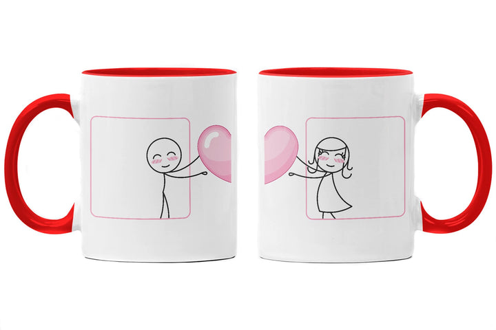 Trendation - Fernbeziehung Geschenke Tassen Set Partner Liebe Geschenk für Freundin Freund Liebesges