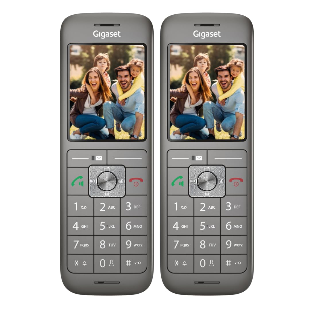 Gigaset CL660HX DUO - 2 design DECT-Mobilteil mit Ladeschale - Fritzbox-kompatibel - hochwertiges Sc