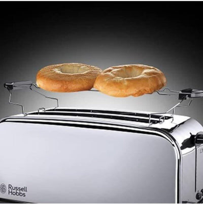 Russell Hobbs Toaster [2-Schlitz-Langschlitz für 4 Scheiben/2 breite Brotscheiben] Victory Edelstahl