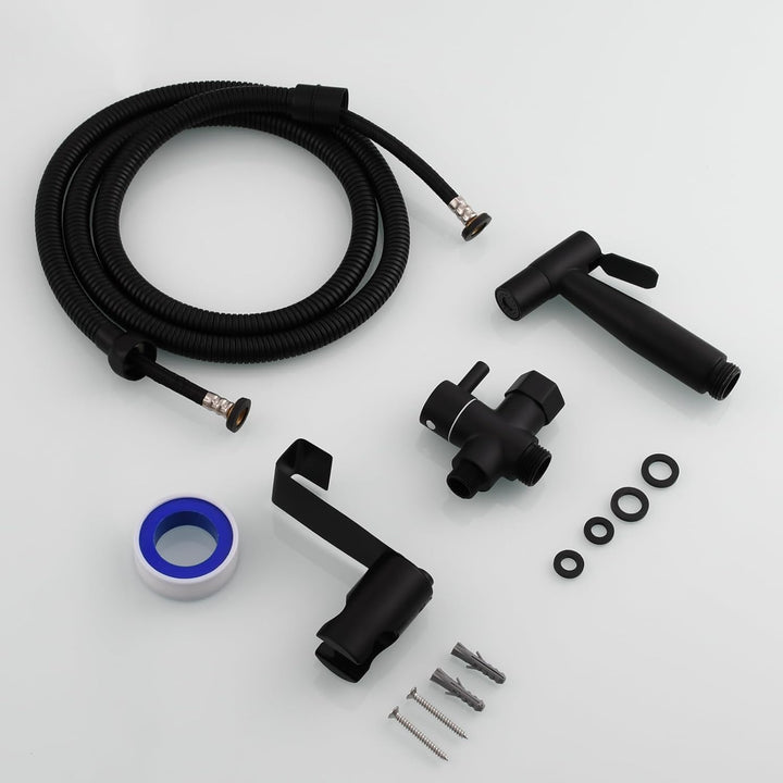 Tecmolog Bidet Sprayer Set Edelstahl Bidet Handbrause mit 3-Wege Umschaltventil 3/8"-12/17 und Dusch