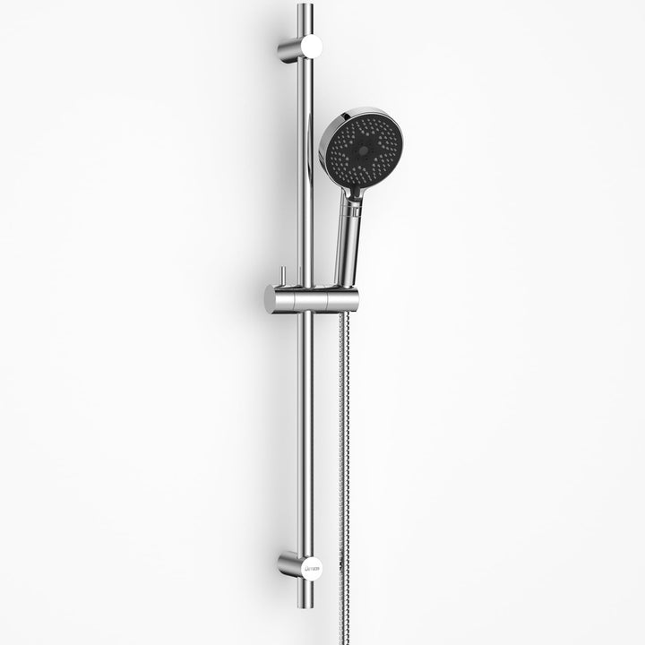 DETBOM Duschstange Edelstahl mit Handbrause 90cm, 3 Strahlarten Duschsystem, 360°Drehbar Duschkopfha