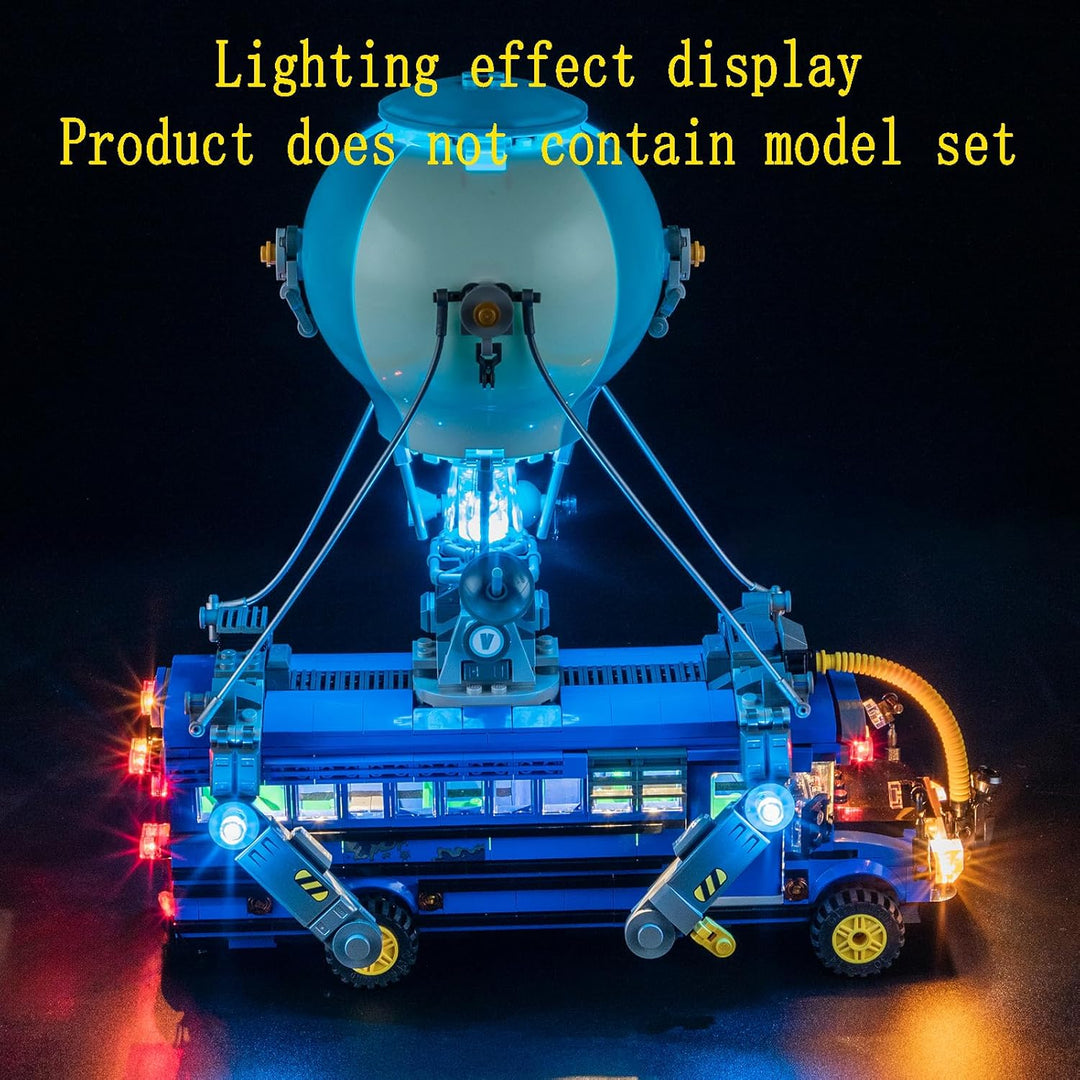 GEAMENT LED Licht-Set Kompatibel mit Lego Schlachtenbus (Battle Bus) Fortnite 77073 Bausteine Modell