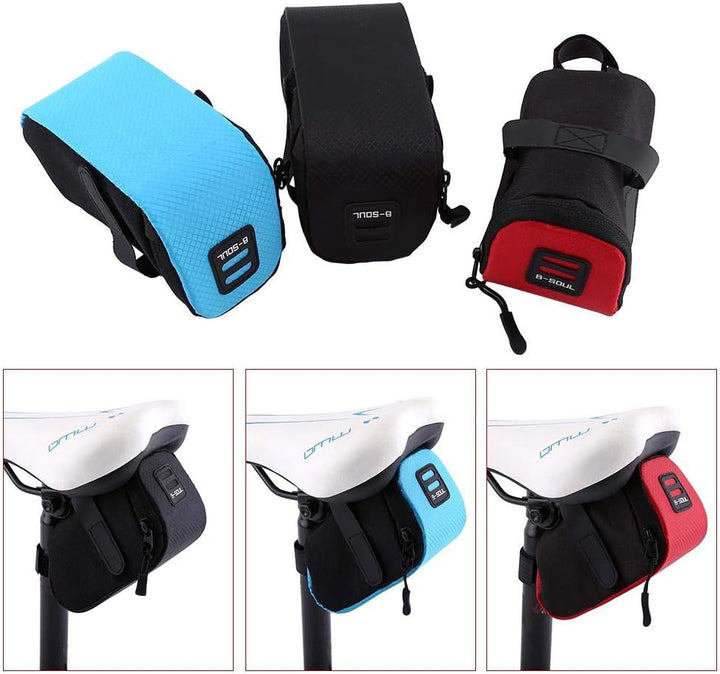 Fahrrad Satteltasche, Fahrrad unter Sitztasche Hecktragebeutel Fahrradzubehör(Schwarz)