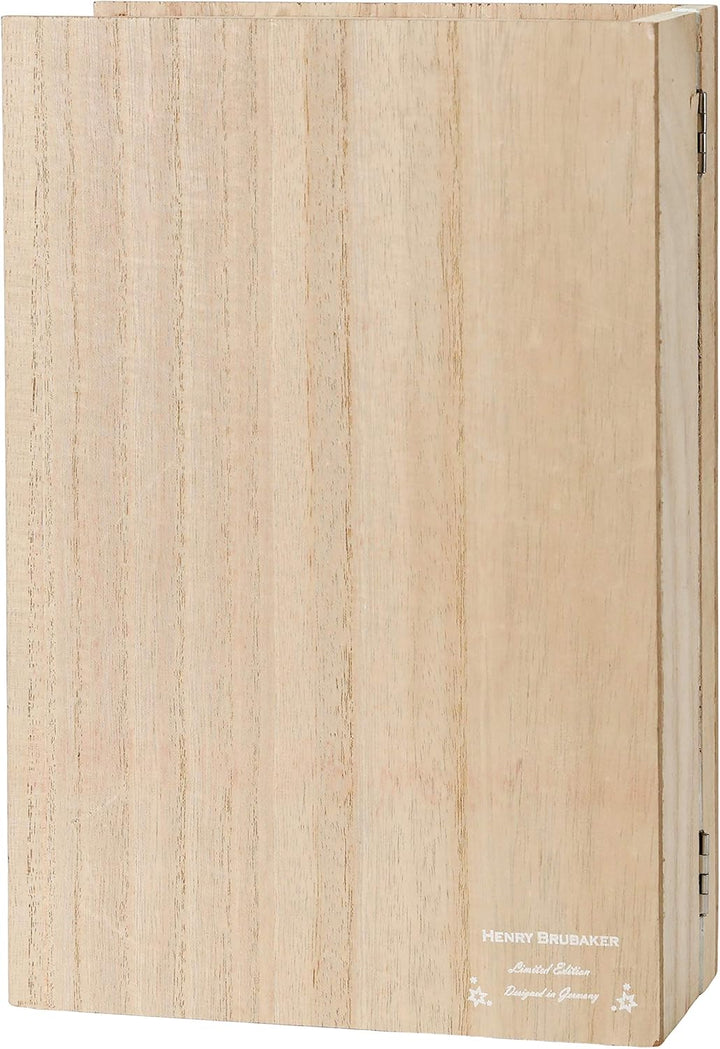 BRUBAKER Adventskalender aus Holz zum Befüllen - Merry Christmas Buch - Wiederverwendbarer DIY Weihn