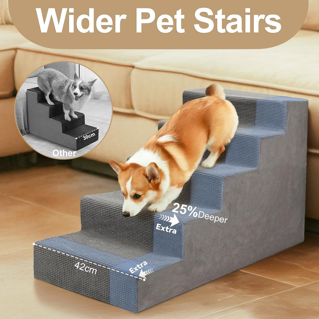 Niubya Hundetreppe für Kleine Hunde, D86xW42xH57 cm, für Katzentreppe Hundetreppe Bett und Sofa, ält