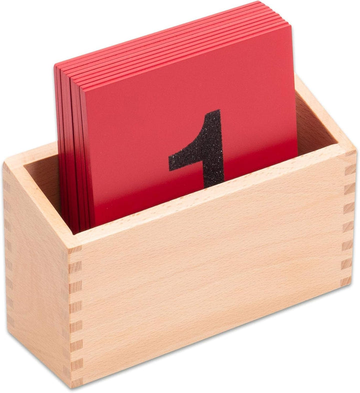 Betzold - Fühl- und Tastplatten, Sandpapier-Ziffern im Holzkasten - Mathematik Nocolor, Nocolor