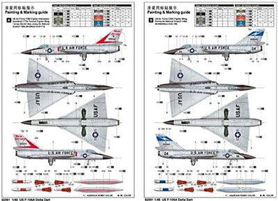 Trumpeter 002891-1/48 F-106A Delta Dart Modellbausatz