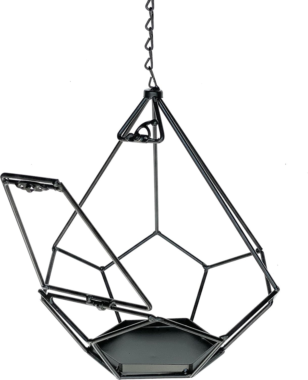 DanDiBo Blumenampel Innen Metall Wand Hängepflanzen 64 cm & 82 cm 96075 2er Set mit Tür 6 Ecken Pfla
