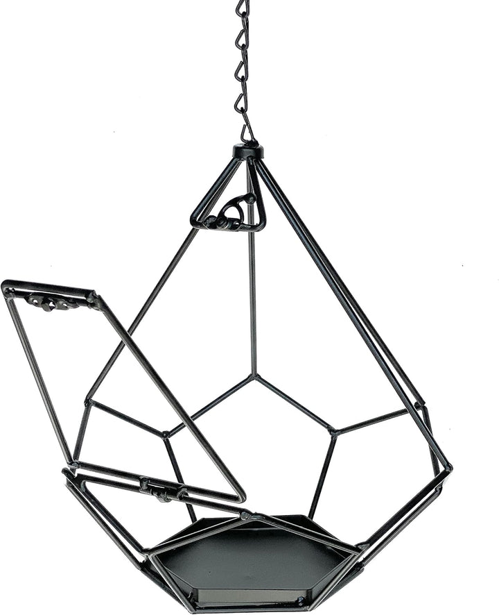 DanDiBo Blumenampel Innen Metall Wand Hängepflanzen 64 cm & 82 cm 96075 2er Set mit Tür 6 Ecken Pfla