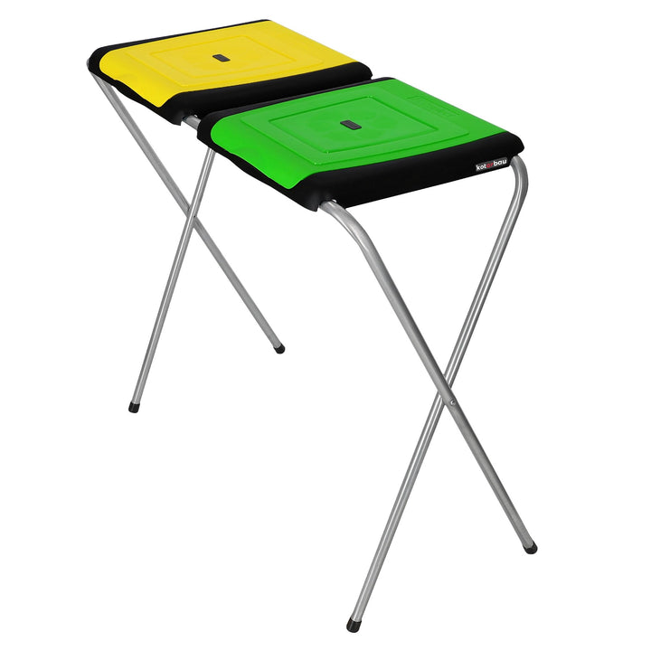 KOTARBAU® Müllsackständer Doppelt Müllbehälter 33 x 77 x 85 cm Grüner Gelber Sack Ständer Metall Pla