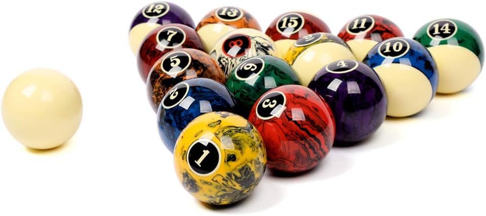 BEKZILY Professionelle Poolbälle/Billardkugeln Set Komplett 16 Bälle für Billardtische Weiss, Weiss